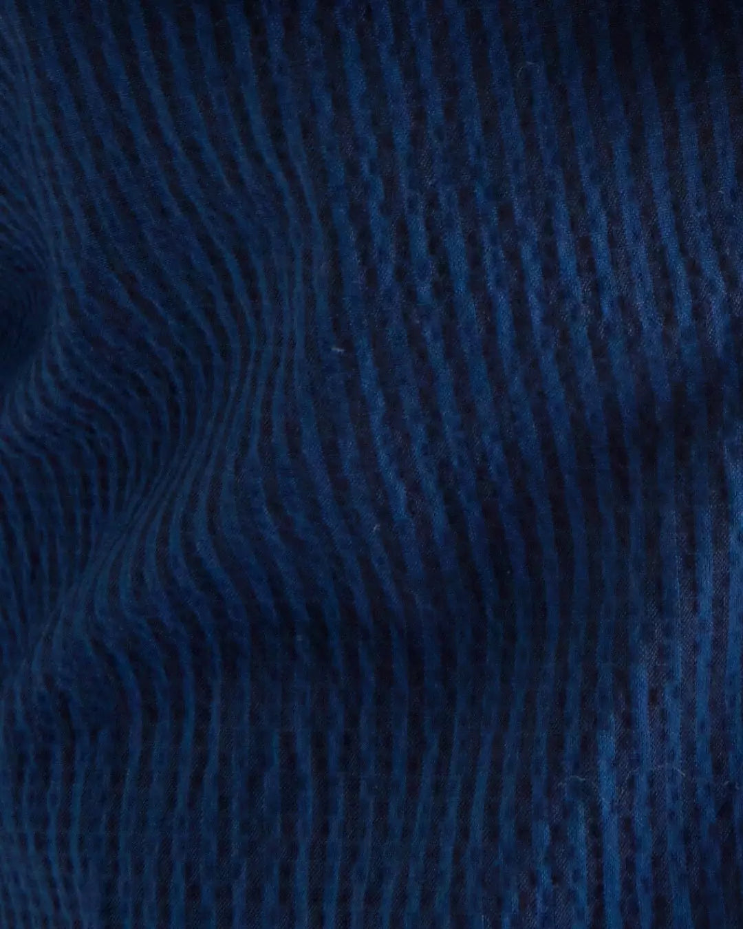 Blue & Navy Tailored Fit Stripe Seersucker Flat Front Trouser