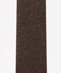 Chocolate Textured Slub Silk Tie