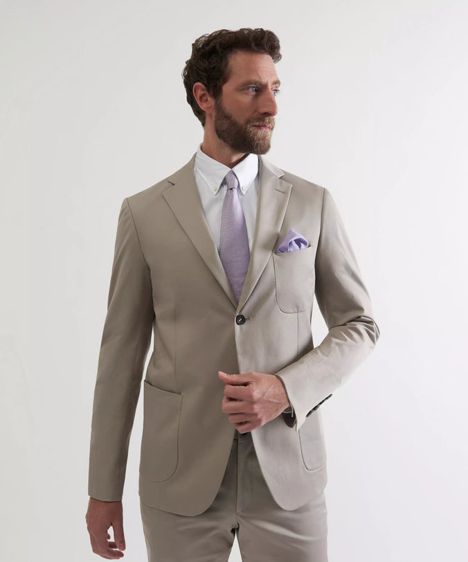Stone Tailored Fit Cotton Twill Jacket
